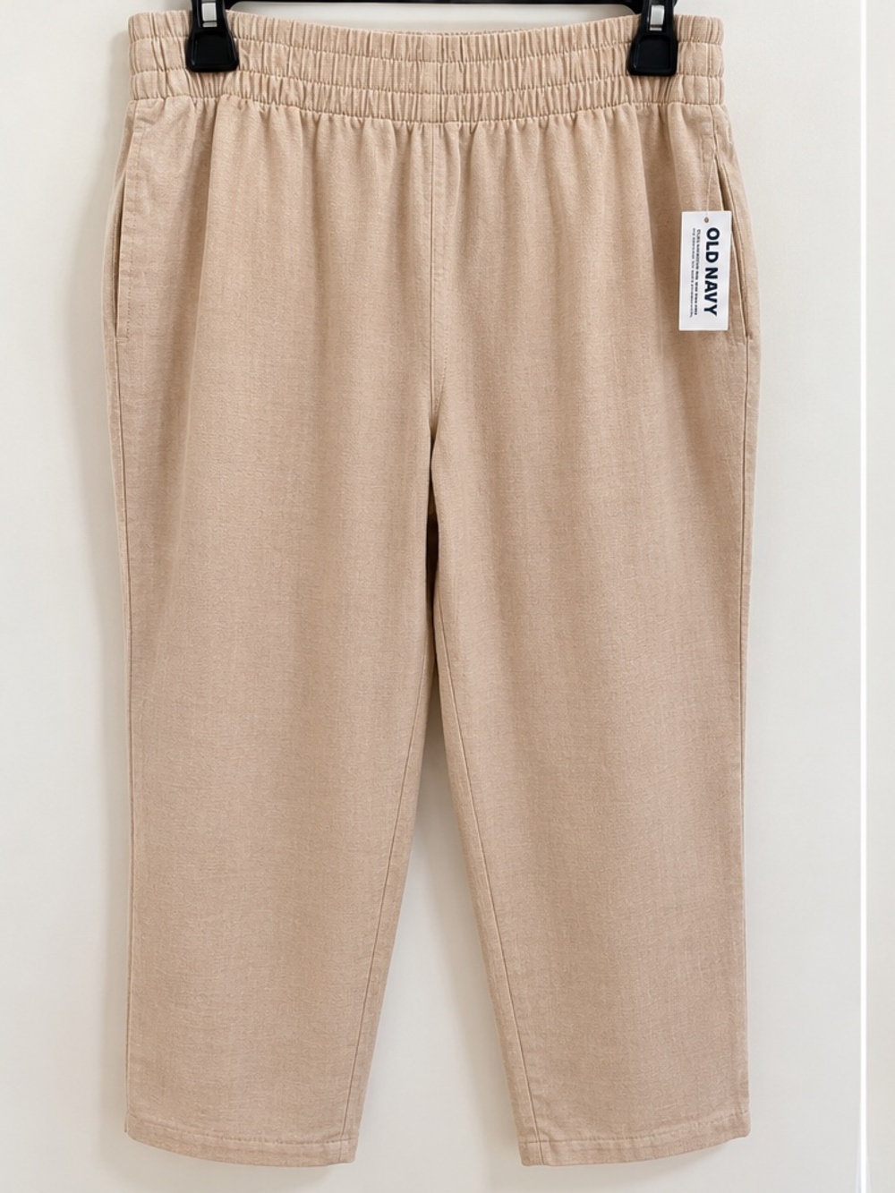 Old Navy Petite L straight leg linen blend pants nwt